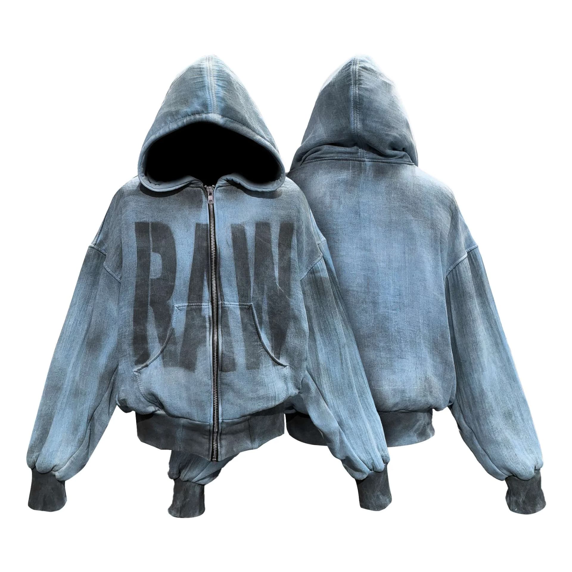 Zip Hoodie "Disgrid" Blue