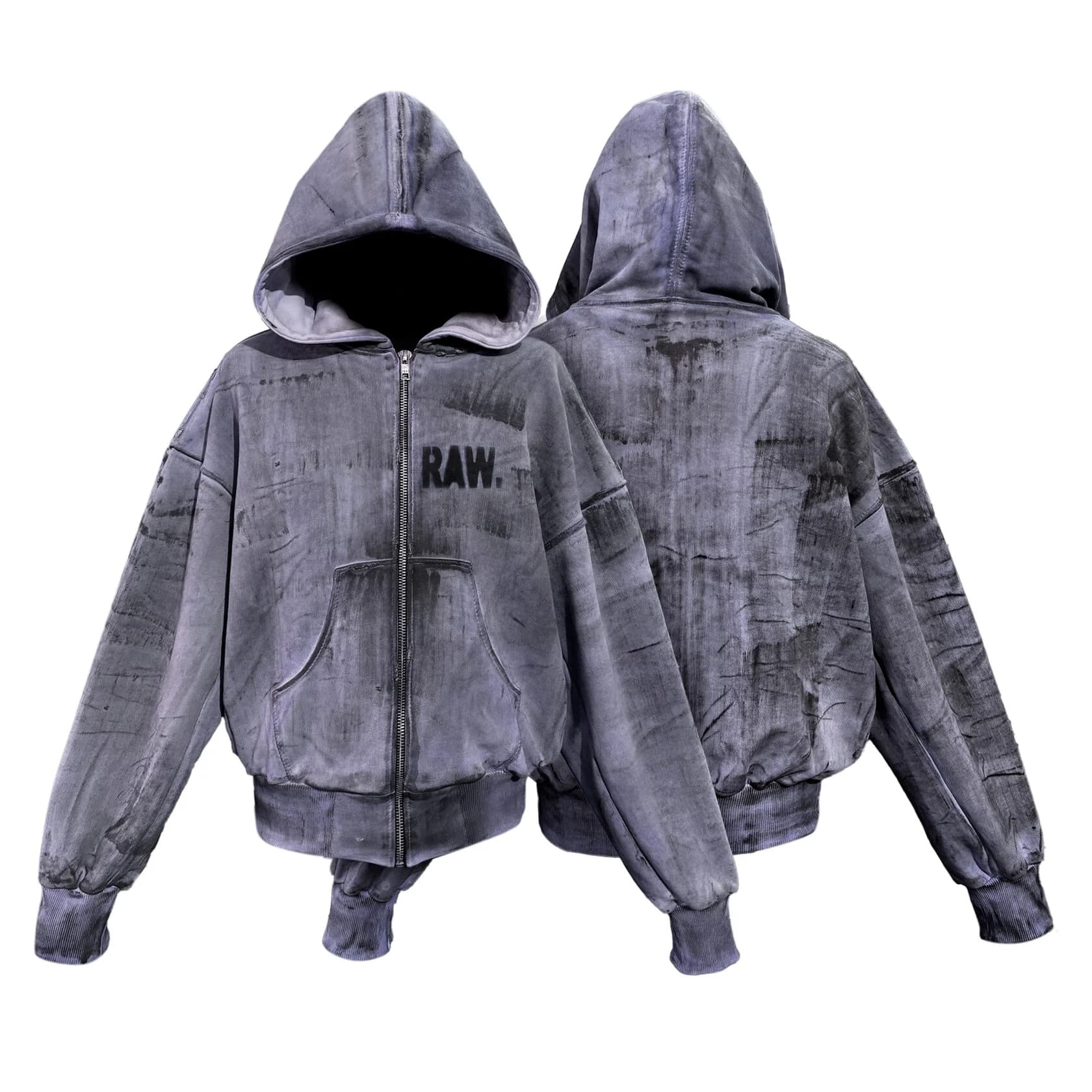 Zip Hoodie "Splash" Violet