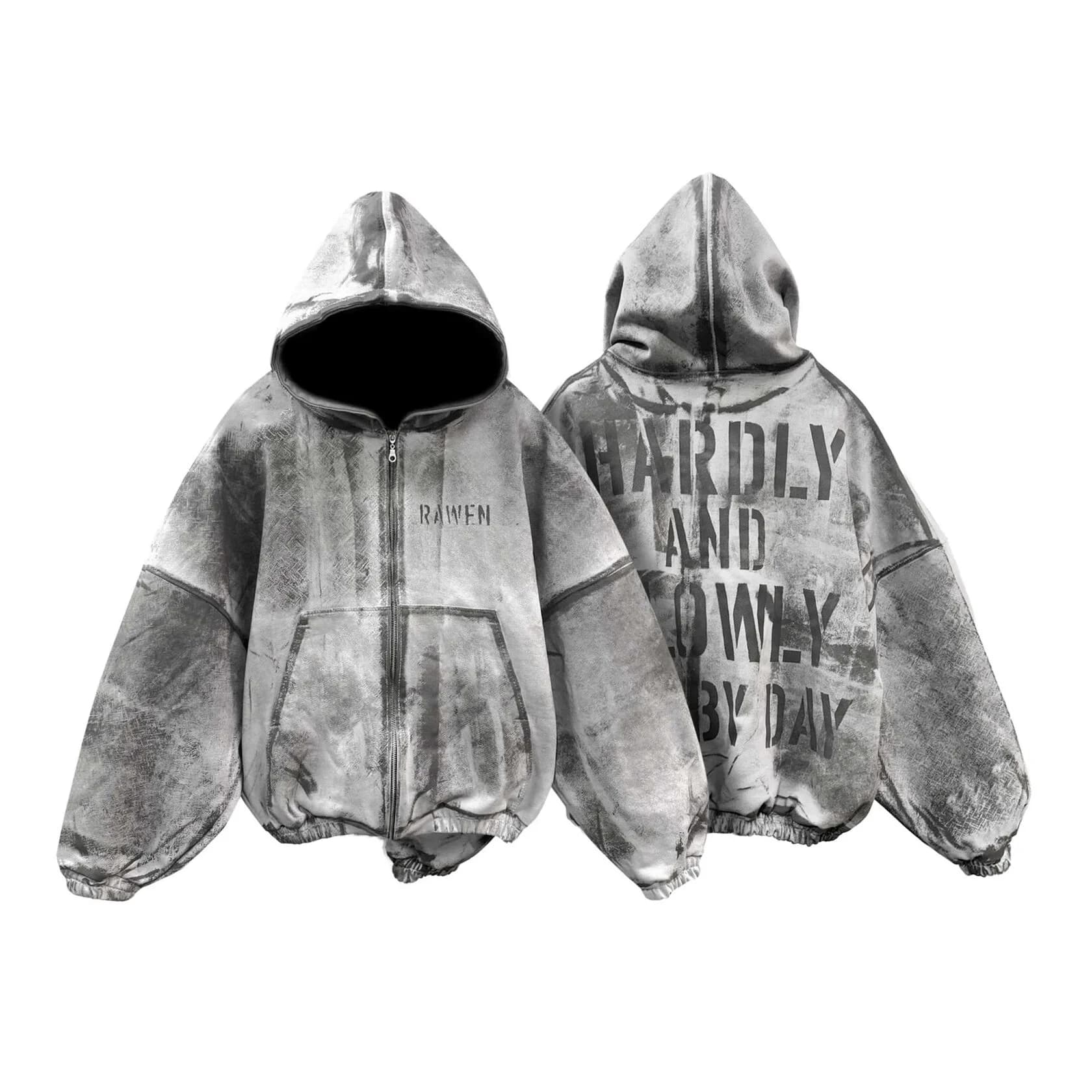 Zip Hoodie "Hardly and Slowly" 500gr