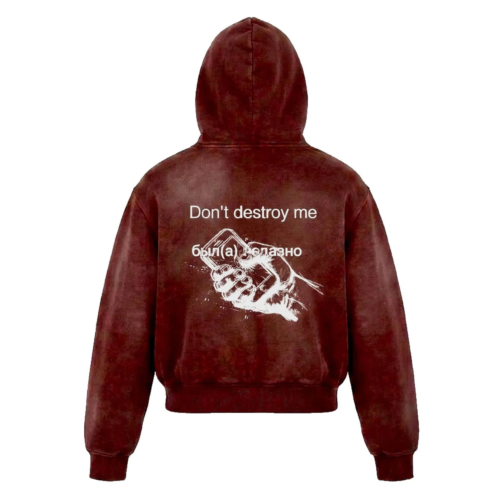 FARINJ destroy zip hoodie